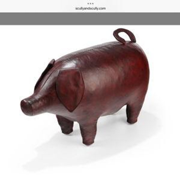 Leather footstool Scully & Scully | Established 1934