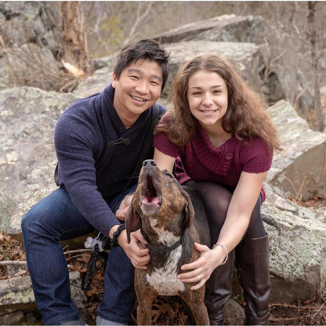 Witten is definitely so happy about the engagement shooting session.
