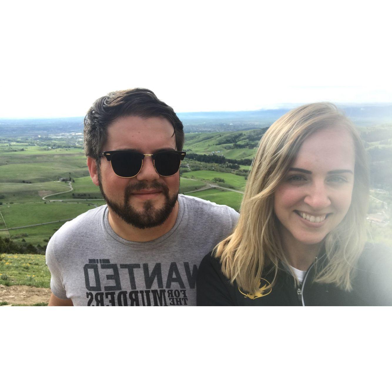 On a hike called the 'M.' It was straight uphill!