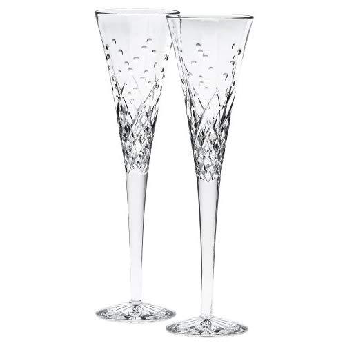 Waterford Happy Celebrations Crystal Flute Glasses, Set of 2