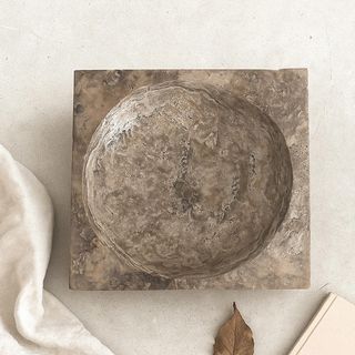 Travertine Large Square Bowl