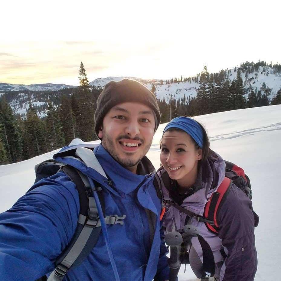 Let's go on a sunset snow shoe adventure!