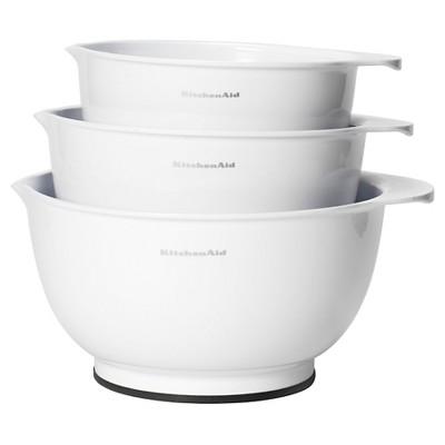 KitchenAid Classic Mixing Bowls Set of 3 White