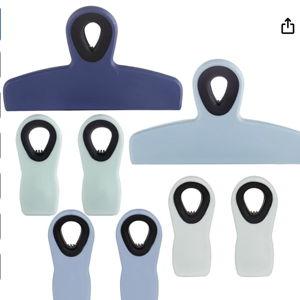 8 pcs Blue Magnetic Chip Clips - 8pcs Blue, Ideal for Food Packages
