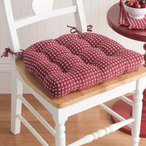 Never-Flatten Original Mountain Weave Chair Cushion, Red - Standard Size