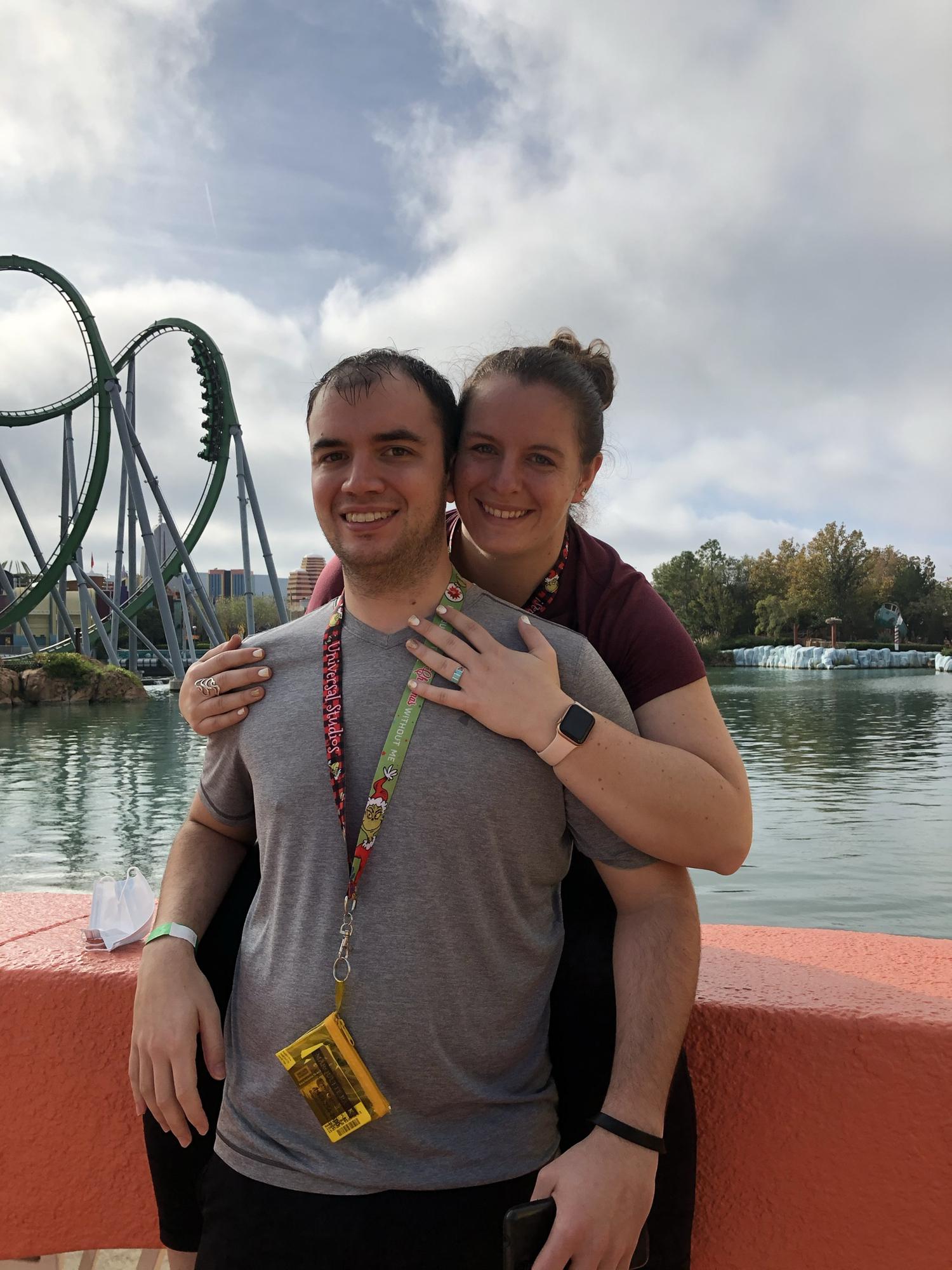Right after Matt proposed on Sneetch Beach!