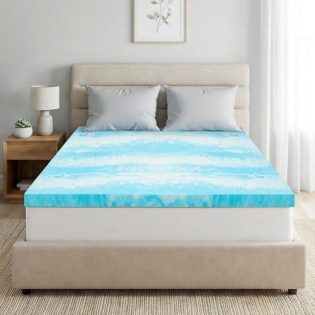 IULULU Twin Size Mattress Topper, 3 Inch Gel Memory Foam Topper, Pressure Relief & Cooling, CertiPUR-US Certified