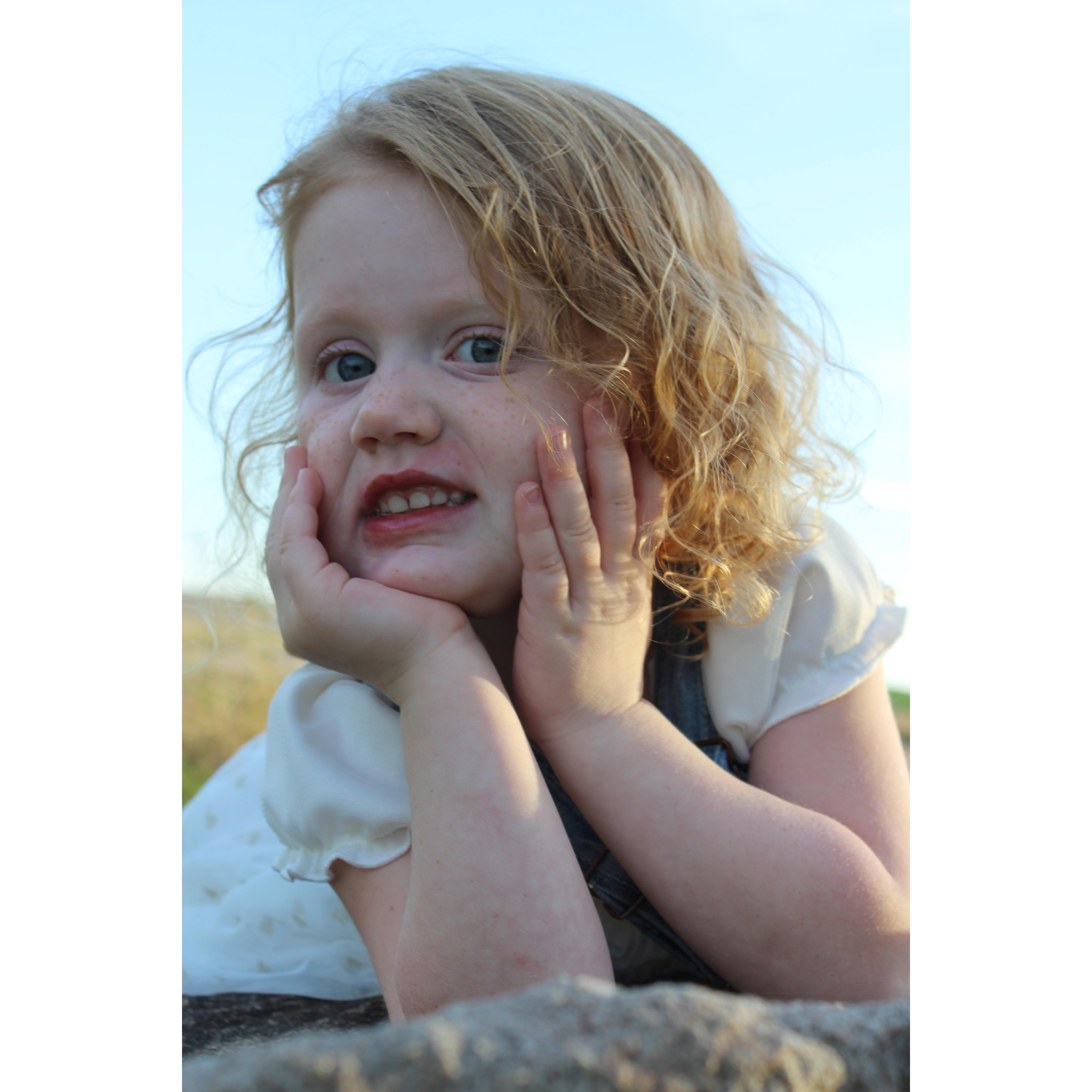 Our precious flower girl, Delcy Marie