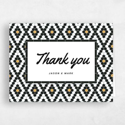 Black Wedding Thank You - Metropol Landscape