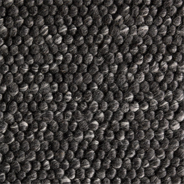 Orly Wool Blend Handwoven Black Area Rug 10'x14'
