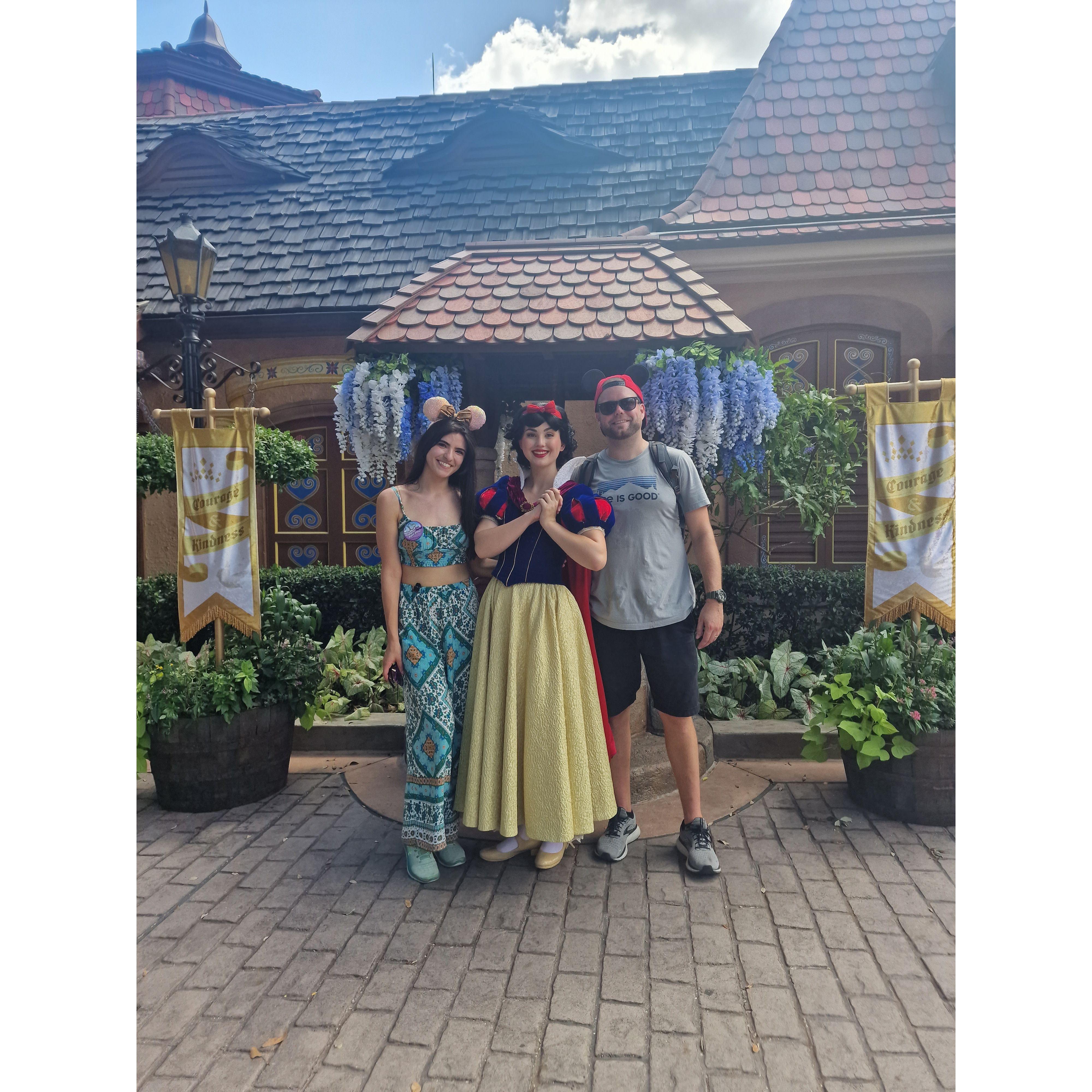 We celebrated getting married at Disneyworld