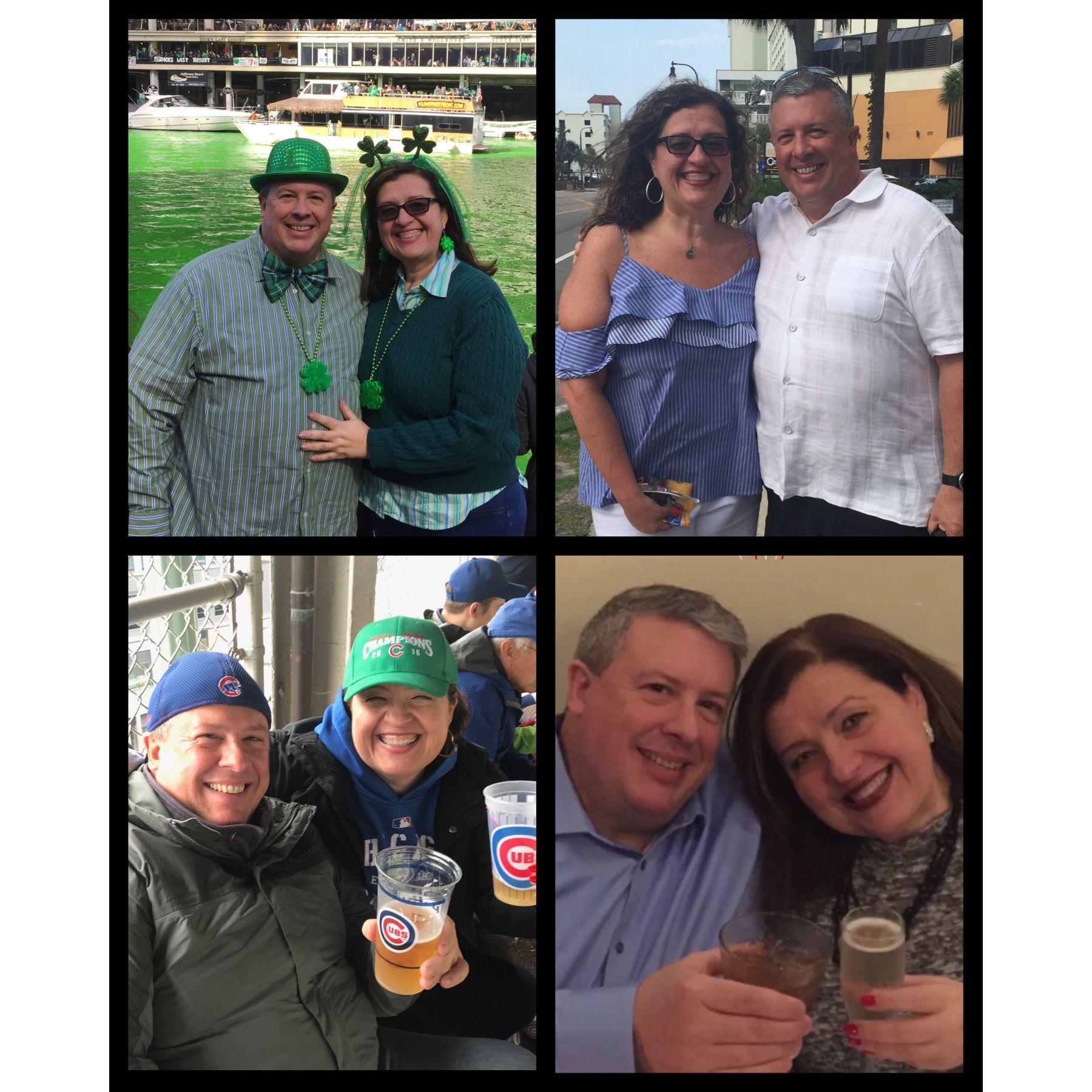 Third year: St Patrick, Myrtle Beach, Cubs Game, and Valentine Day