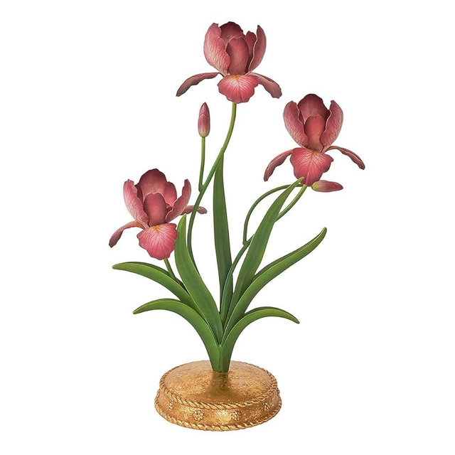 Juliska Meadow Walk Iris 14" Centerpiece Candelabra - Pink