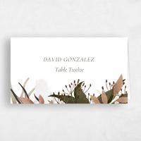 White Wedding Place Card - Segovia