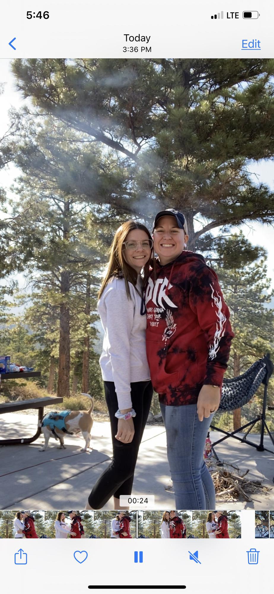 When we took our first camping trip together