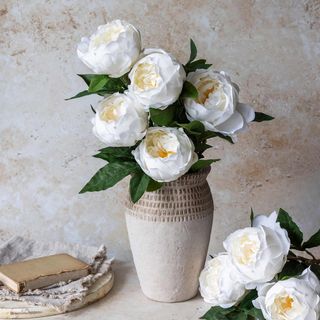 Artificial Peony (Real Touch) Stem, Set of 5