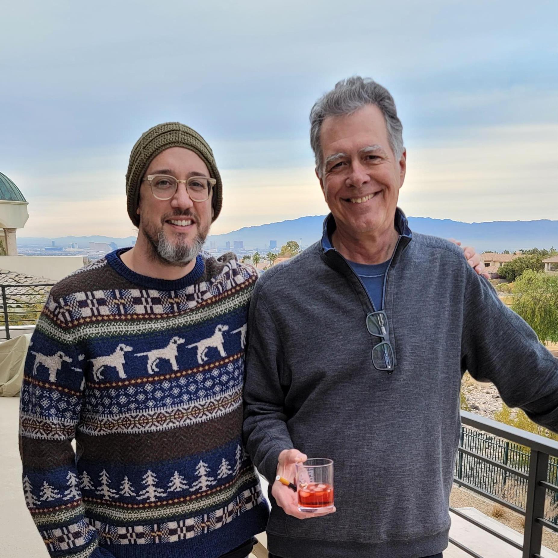 Jayk visits his retired business partner Greg Strangis with Erin in Dec 2020