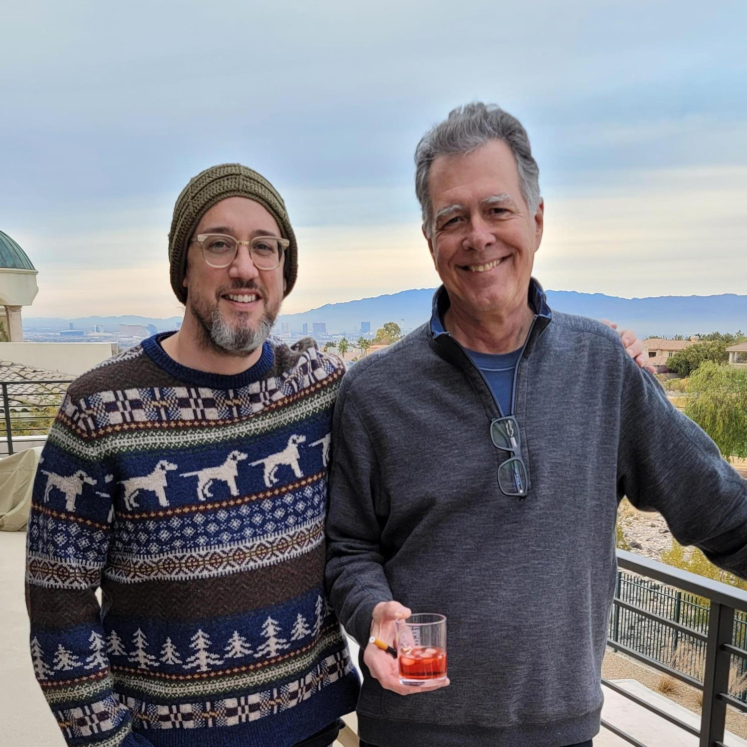Jayk visits his retired business partner Greg Strangis with Erin in Dec 2020