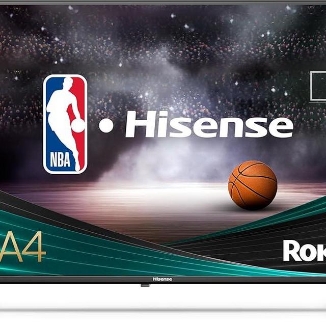 Hisense 32-Inch Class A4 Series HD 720p Smart Roku TV with Alexa Compatibility (32A4HNR, 2024 Model) - Dolby Audio, Slim Bezel Design, Google Assistant