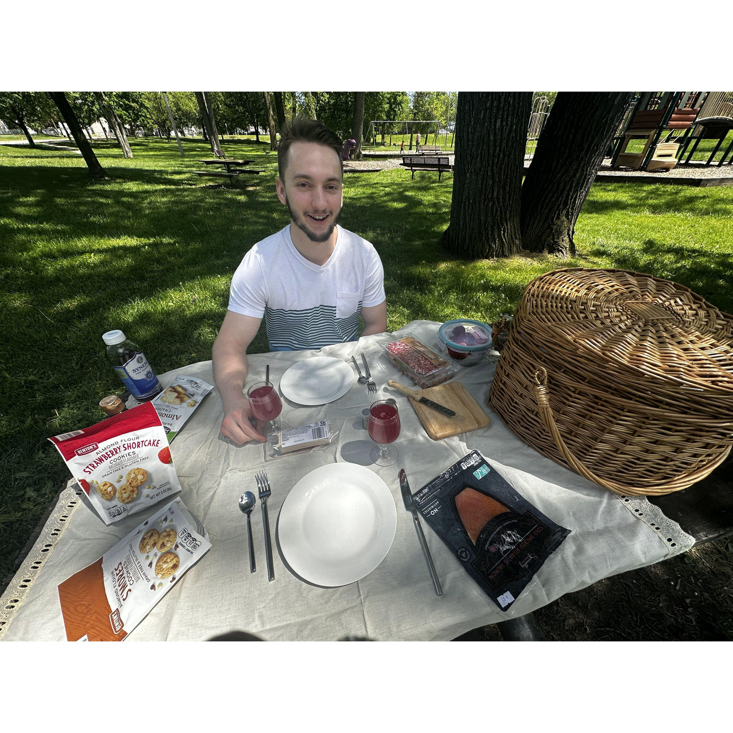 Summertime picnic at the park