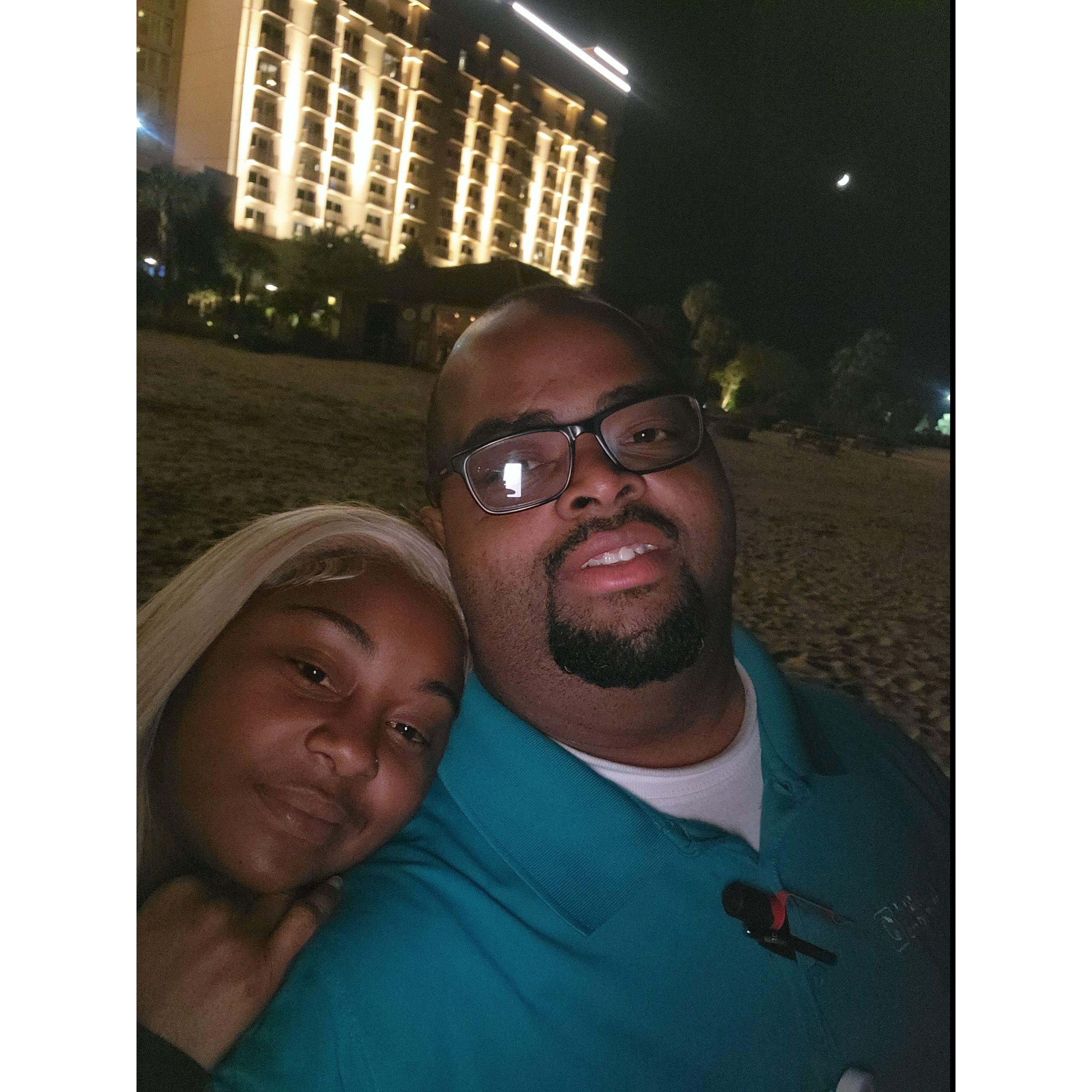 Our First Beach Walk Pic