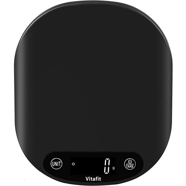 Vitafit 33lb Food Kitchen Scale, Digital Grams and Ounces for Cooking Baking,Batteries Included,Black