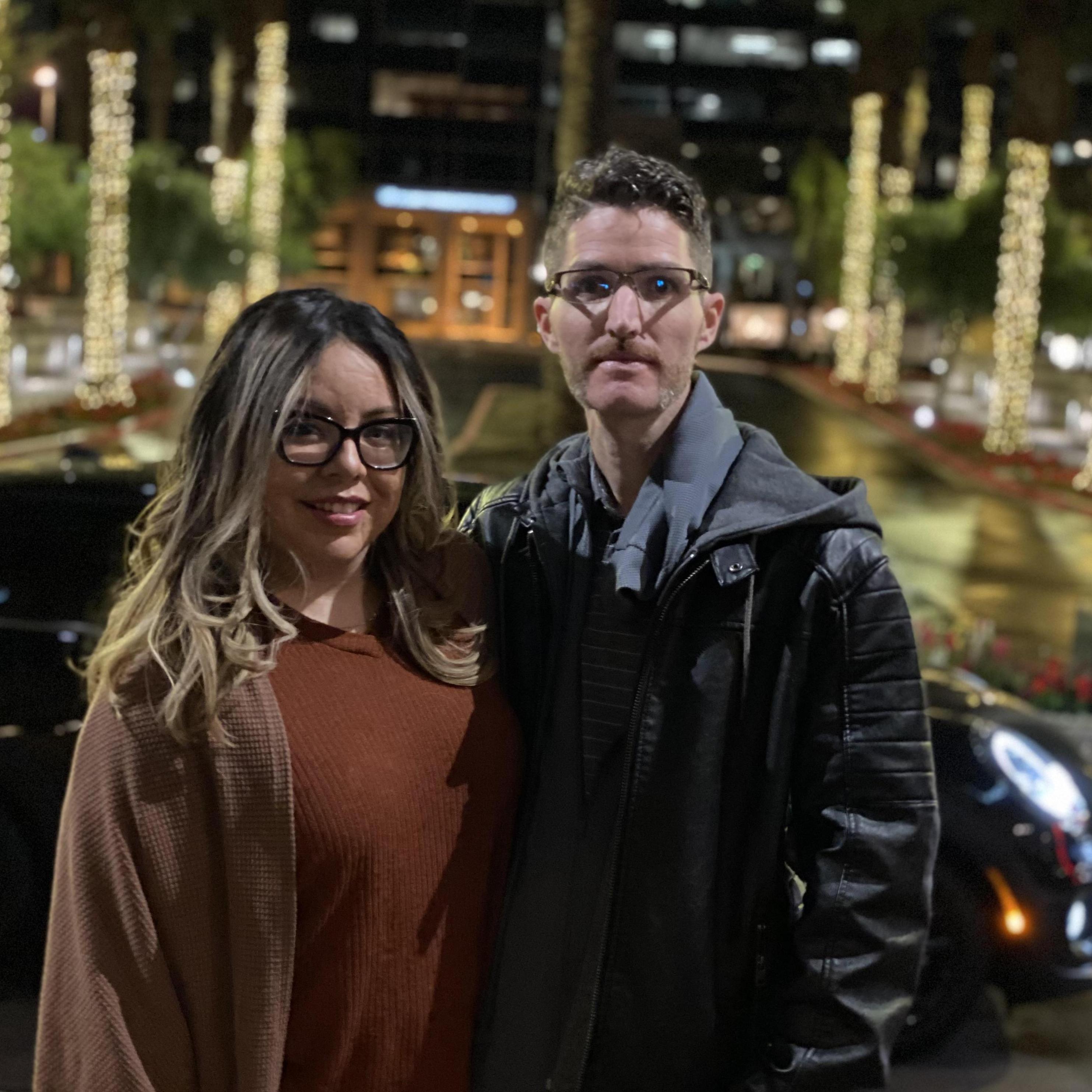 One of the increasingly-popular nights back out on the town, here in 2021. We're good either way, as long as we're together. Grateful that we can go out (if even semi) safely again.