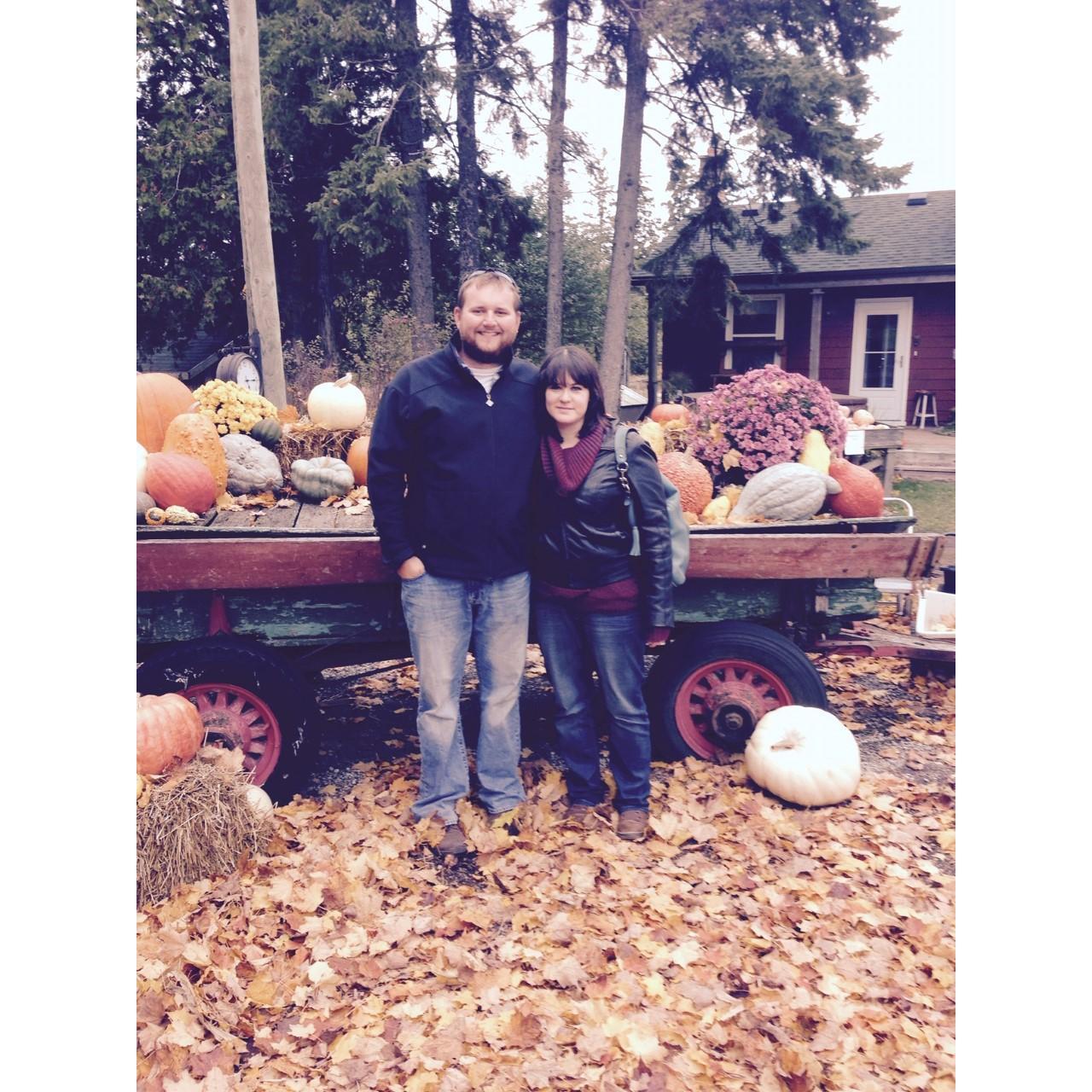 First pumpkin patching adventure