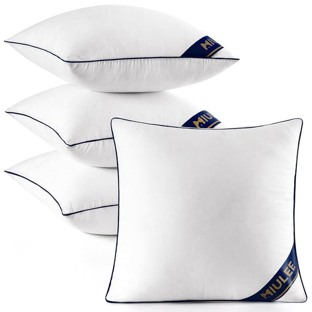 MIULEE 20x20 Pillow Inserts Set of 4 Throw Pillows Premium Down Alternative Pillow Inserts Square Decorative Pillow Stuffer for Sofa, Couch (20x20 inch, Set of 4)