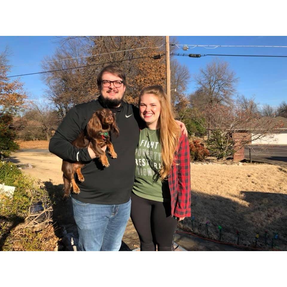 Our first Christmas together! Little did I know he was about to pop the question two days later!