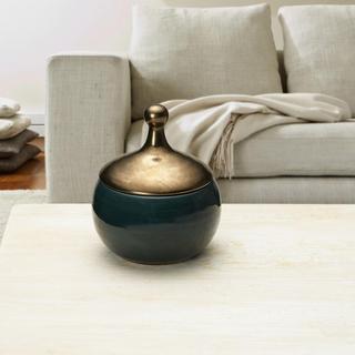 Ceramic Vase With Copper Lid