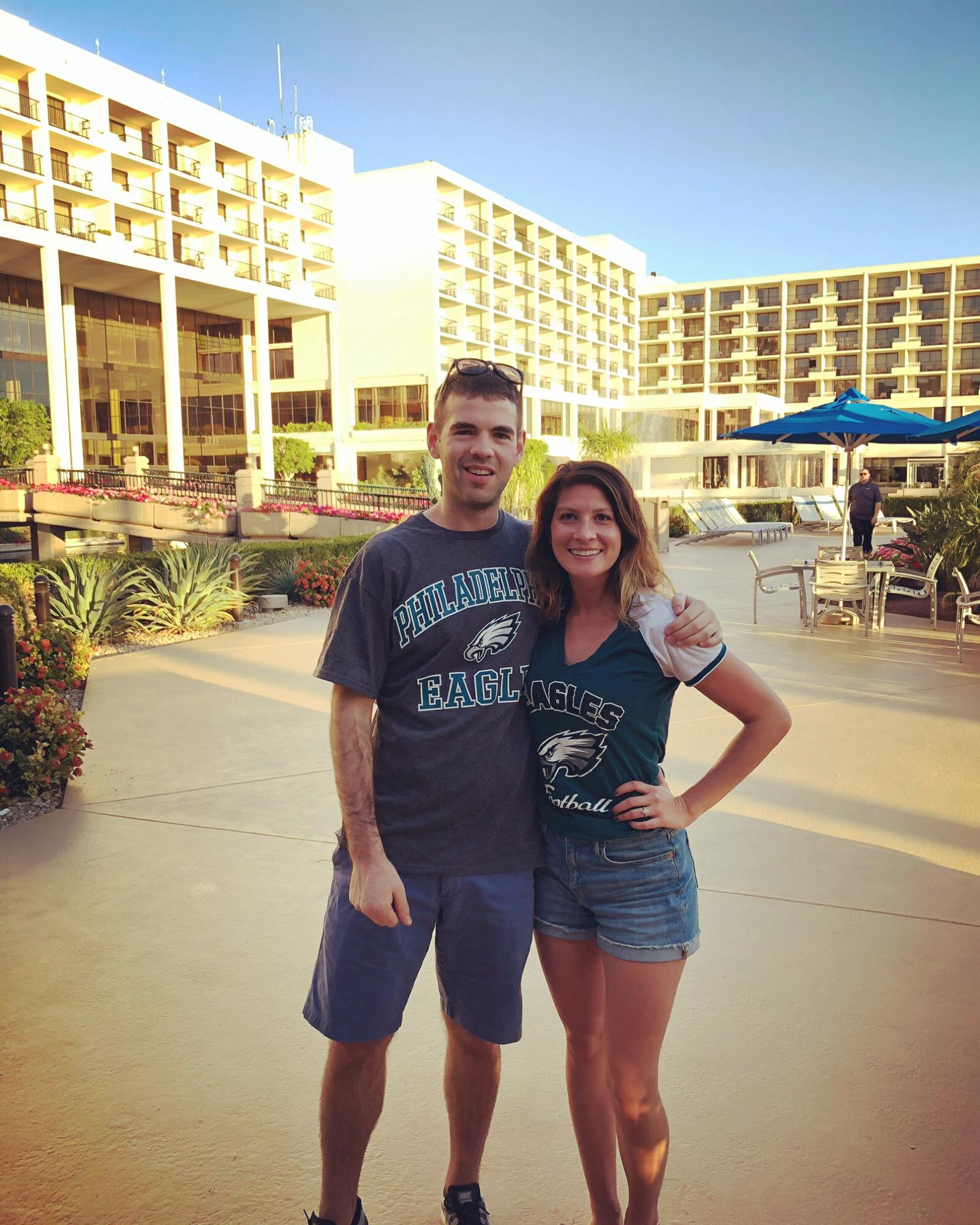 Rob became an Eagles fan for the day. Winter 2017