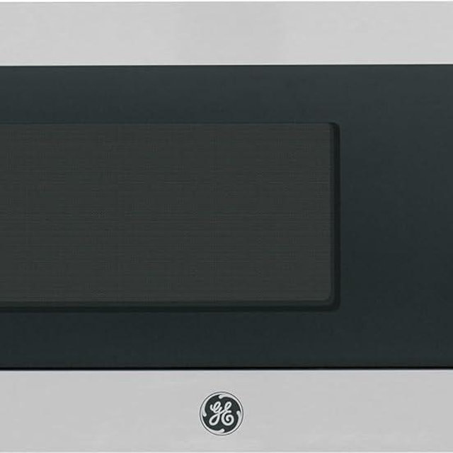 GE Countertop Microwave Oven, Compact 0.7 Cubic Ft., 700-watt Capacity, 6 Auto Cooking Settings, Child-Lock Technology, Kitchen Essentials for the Countertop, Dorm Room or Apartment, Stainless Steel