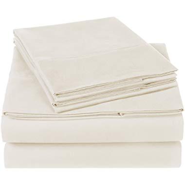 Pinzon 300 Thread Count Organic Cotton Bed Sheet Set - Queen, Natural