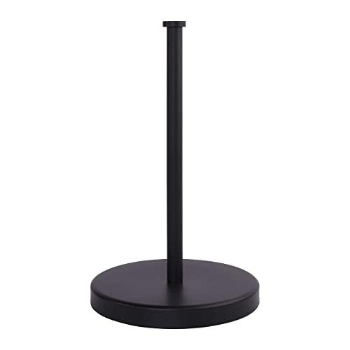 KES Paper Towel Holder Stand for Kitchen Countertop Paper Roll Holder with Weighted Base for Standard or Gaint Rolls SUS304 Stainless Steel Matte Black, KPH202-BK
