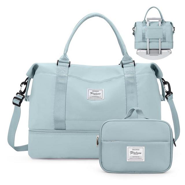 Weekender Bags for Women,Personal Item Travel Bag with Shoes Compartment,Overnight Travel Duffel Bag with Toiletry Bag