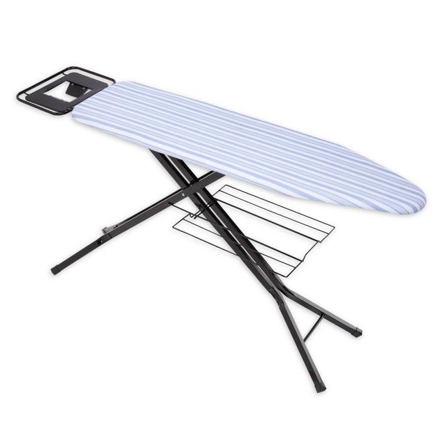 Honey-Can-Do® Quad-Leg Ironing Board with Iron Rest in White/Blue