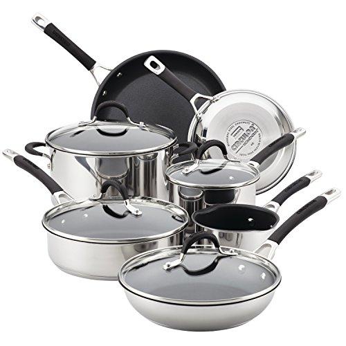 Circulon 78003 Momentum Stainless Steel Cookware Pots and Pans Set, 11 Piece