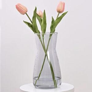 Gray Crystal Glass Vase