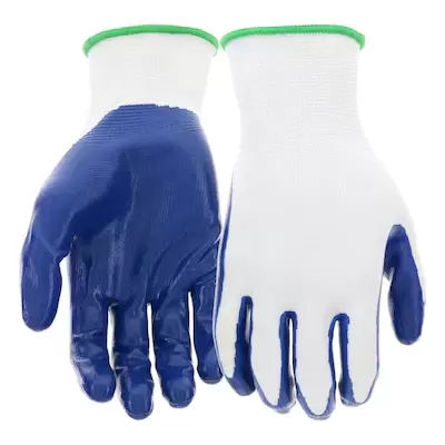 Shop Project Source Project Source Unisex Polyester Nitrile Dipped Multipurpose Gloves, Large (10-Pairs)