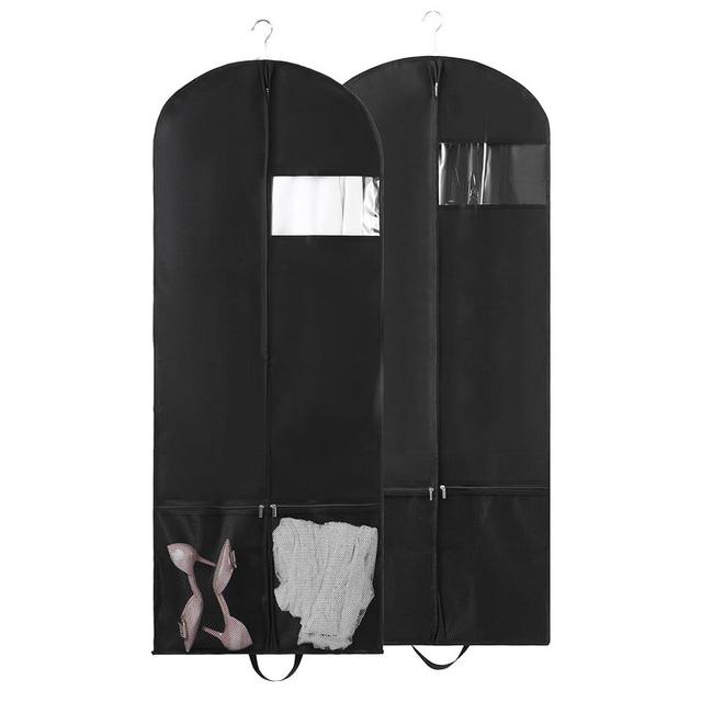 Garment Bags for Travel, 59'' Heavy Duty Dress Bag with Pockets, Garment Bag for Dresses Long with Handles, 2 Packs.