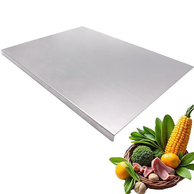 Stainless Steel Cutting Boards for The Kitchen, Suitable for Meat, Fruits, Vegetables, Bread, and Baking Large-sized Cutting Boards (15.7 x 11.8 in)
