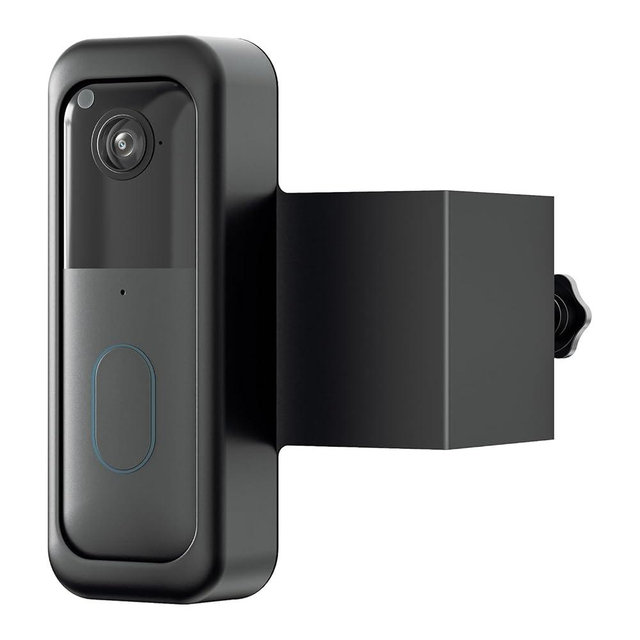 Anti-Theft Blink Doorbell Mount, No-Drill Door Mount for All-New Blink Video Doorbell Camera, Non-Blocking Motion Sensor, Easy to Install, Ideal for Renters, Apartments, Offices & Homes (Black)