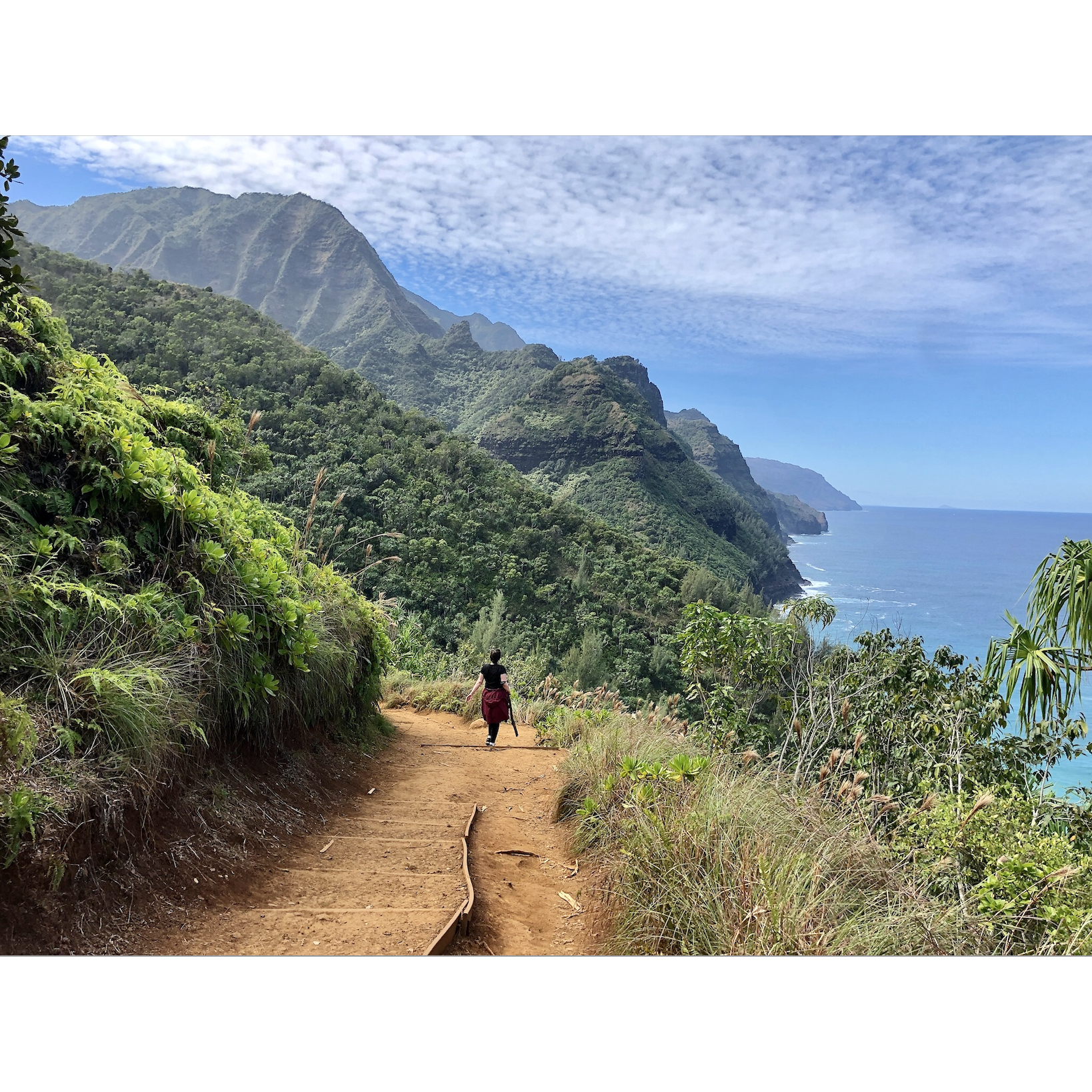 We hiked the NaPali Coast in addition to viewing it by helicopter - look at those views!