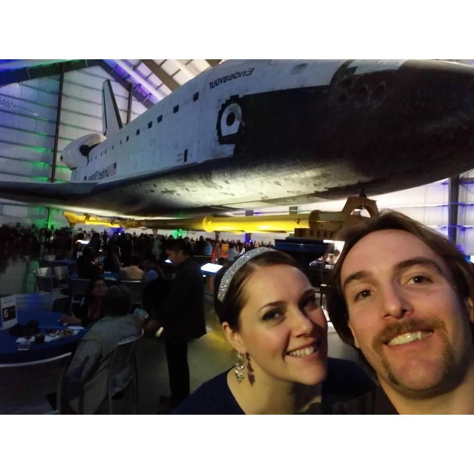 Partying under the spaceship Endeavour