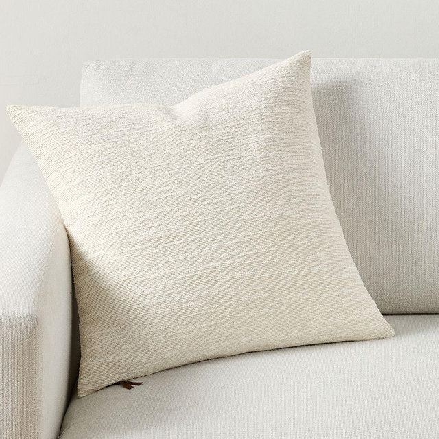 Shimmer Textured Pillow, 20 Inches, Ivory