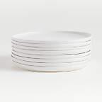 Wren Matte White Dinner Plates, Set of 8