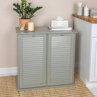 Tilt-out Cabinet Laundry Sorter with Shutter Front