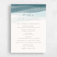 Blue Wedding Program - Halloway
