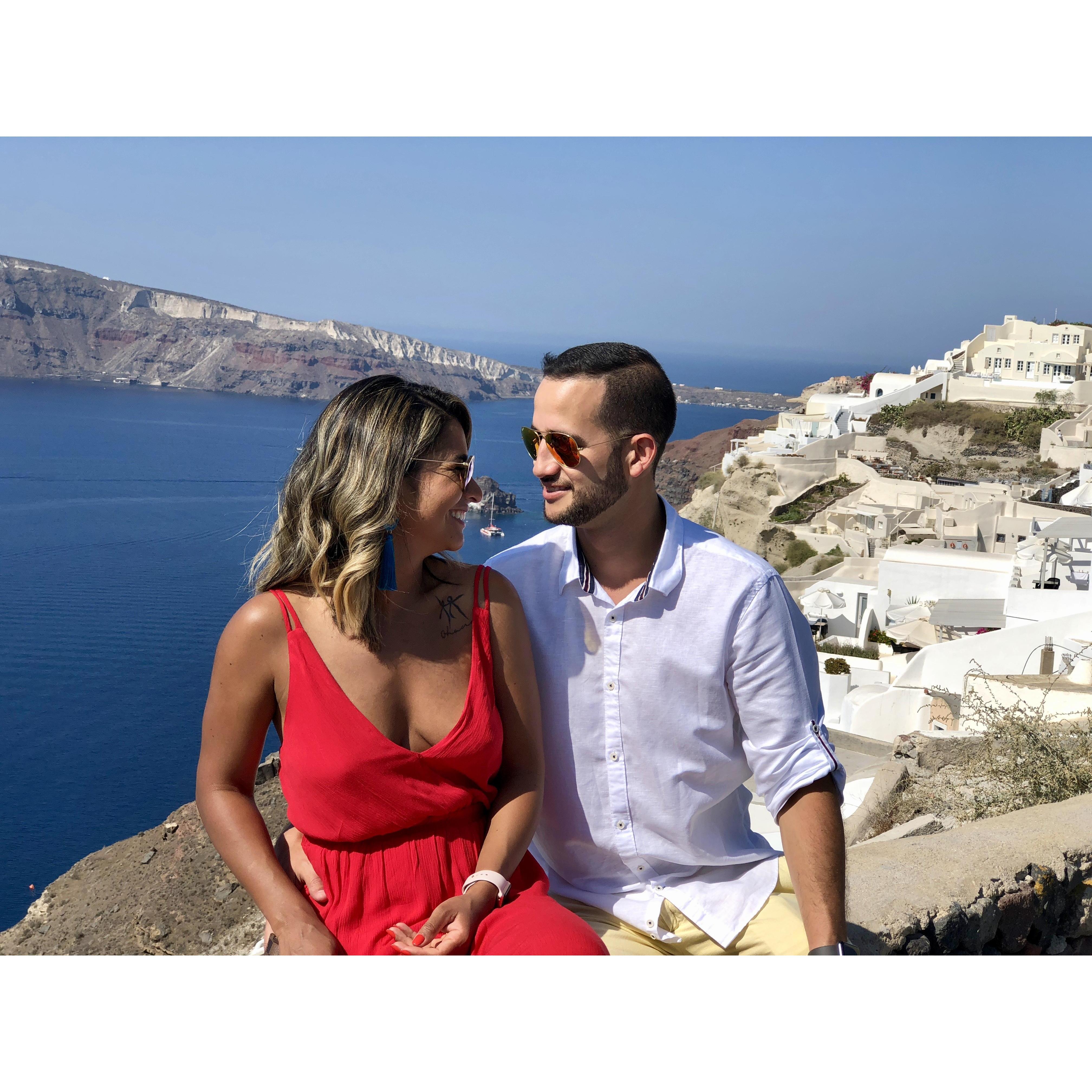 Santorini,Greece has a special place on our hearts. This day we got engaged! 09/4/2018